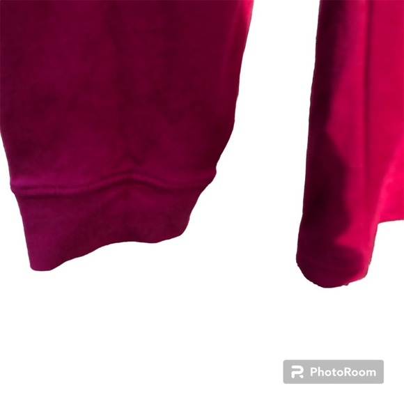 LL Bean Deep Red 100% Cotton Mock Neck Pullover size medium - Picture 3 of 4